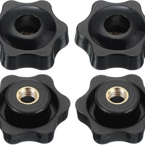 PATIKIL Plastic Star Knobs Black White M4 to M10 Sizes-0