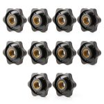 Giantree M8 Star Knobs Plastic Copper Wing Nuts Industrial-0